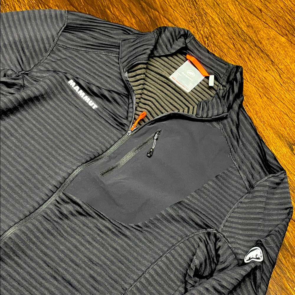 Marmot Charcoal and Black Striped Jacket